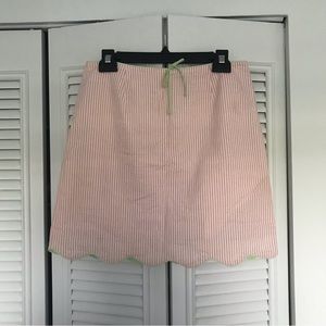 Tailor New York pink & green striped mini skirt size 6